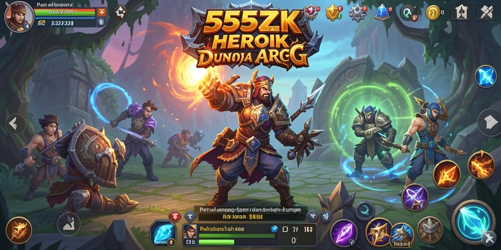 Screenshot menampilkan aksi seru gameplay ARPG di 555ZK.