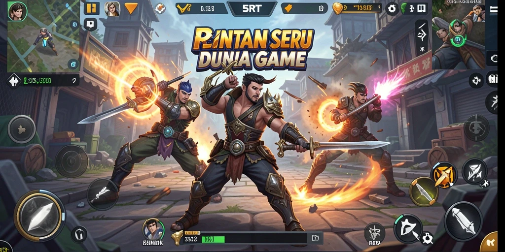 Tampilan menarik dari gameplay Fighting yang seru di 5RT.