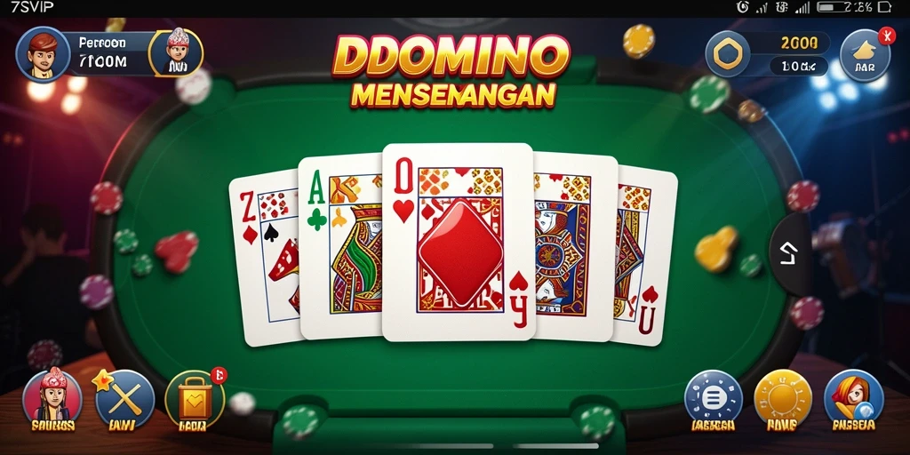Menampilkan aksi seru permainan Domino di 7SVIP