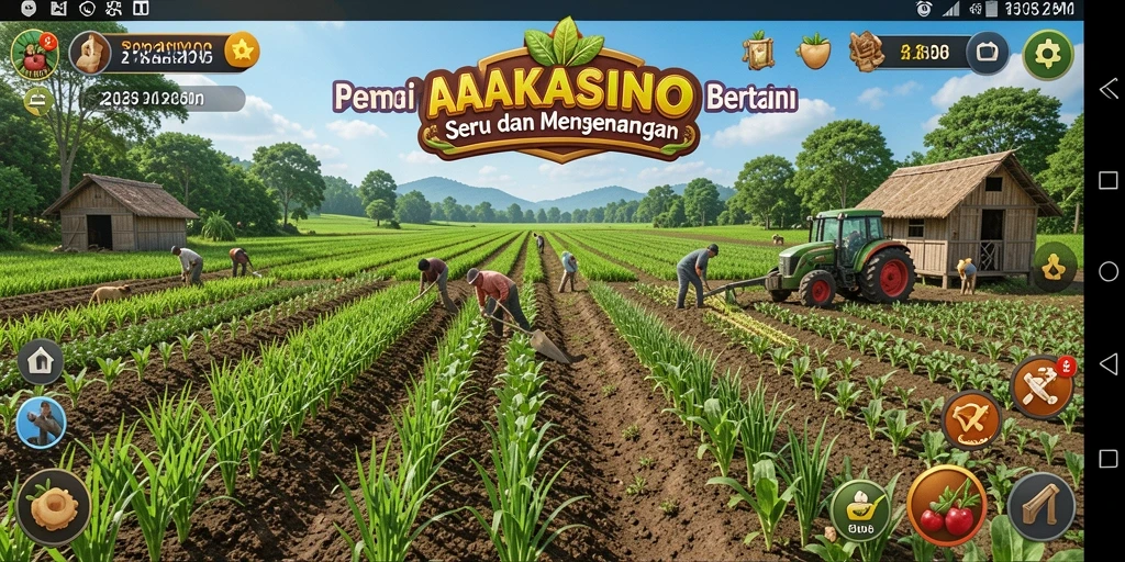 Screenshot menampilkan gameplay seru dari AAKASINO dalam bertani.