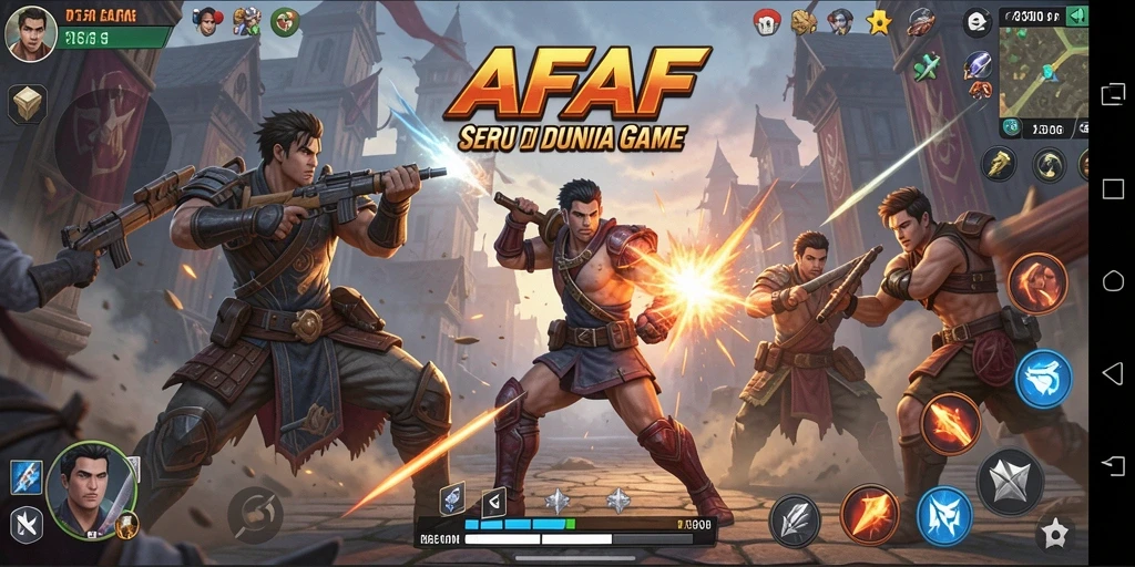 Tampilan screenshot AFAF menampilkan aksi pertarungan yang mendebarkan.