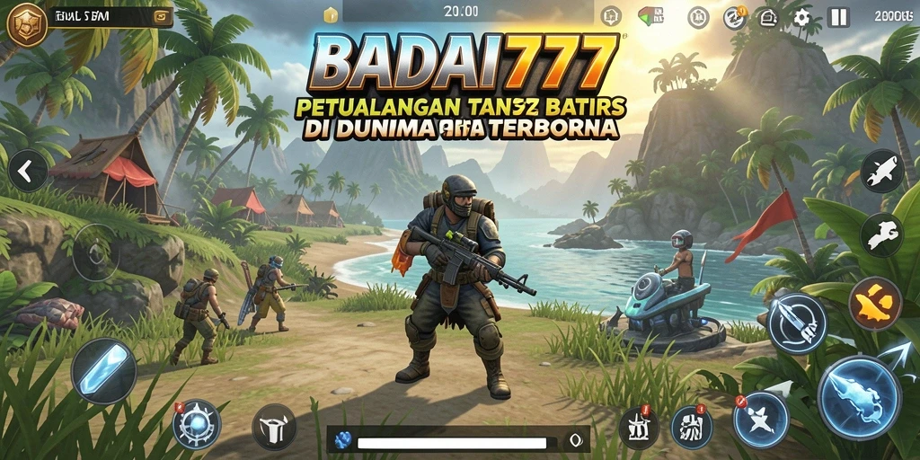 Tampilan gameplay BADAI777 dengan aksi eksplorasi yang seru.