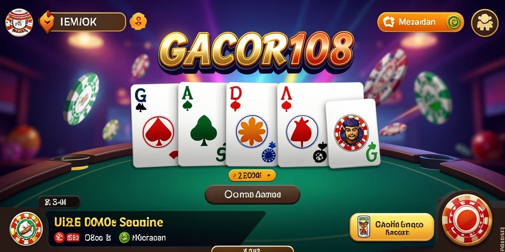 Screenshot GACOR108 menampilkan aksi seru permainan Domino.