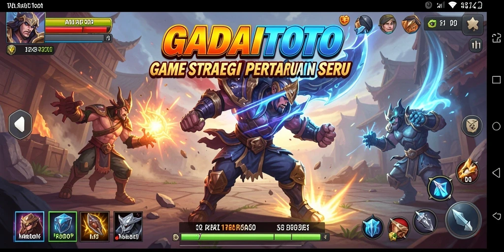Gameplay seru GADAITOTO dalam aksi pertempuran strategi.