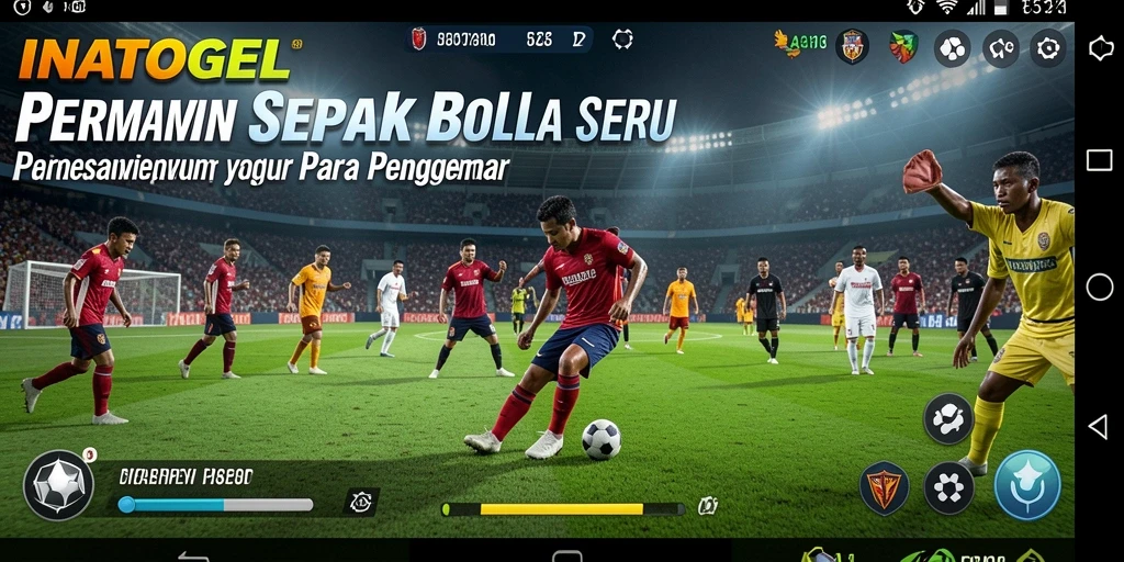 Tampilan gameplay seru dari INATOGEL di lapangan sepak bola.