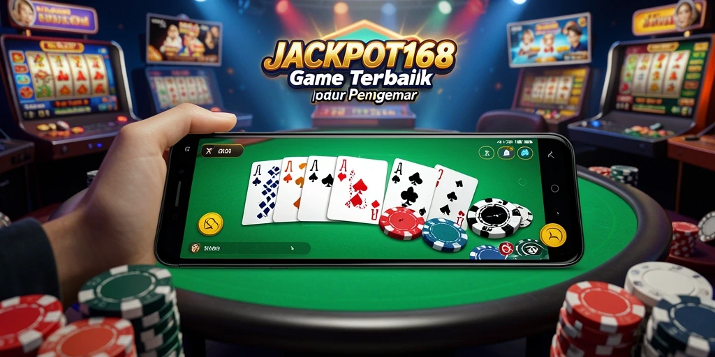Tampilan gameplay seru poker di JACKPOT168.