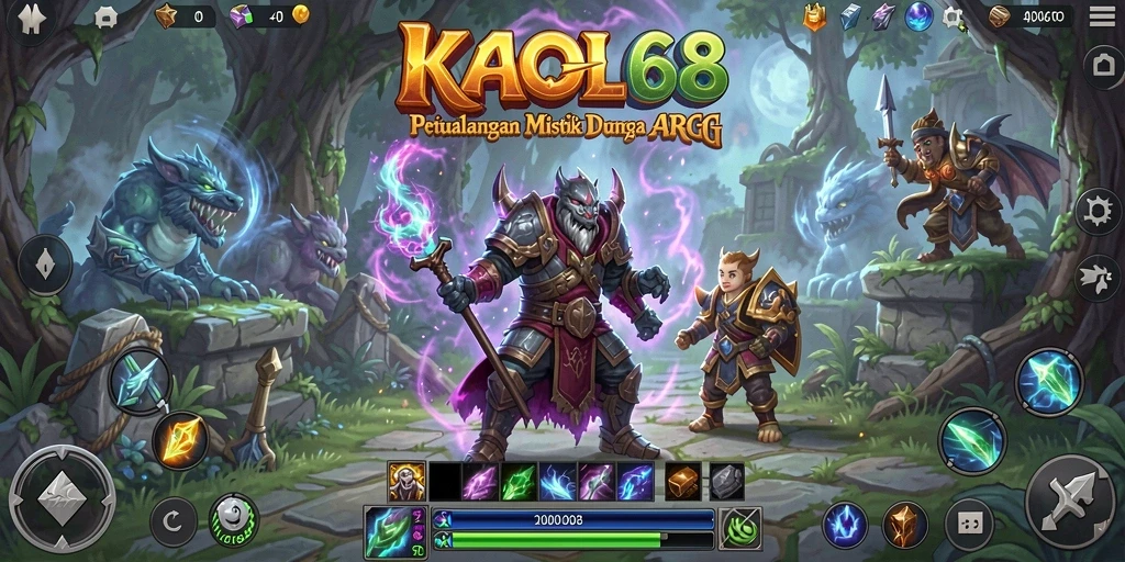 Tampilan gameplay mendebarkan dalam KAOL68 dengan pertarungan yang intens.