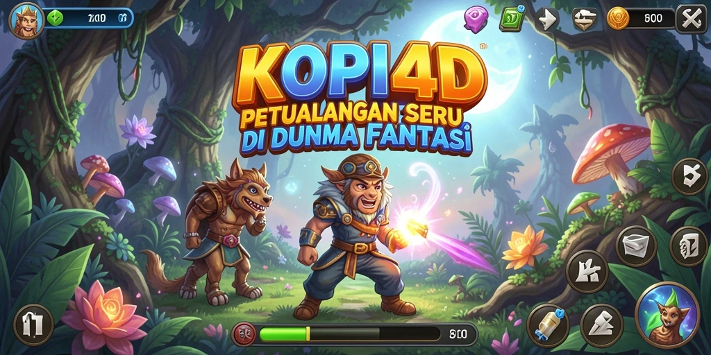 Tampilan gameplay KOPI4D yang menakjubkan di dunia petualangan.