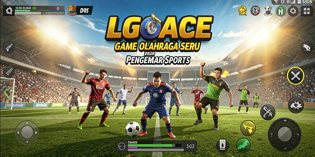 Tampilan gameplay yang menarik di LGOACE dengan aksi olahraga seru.
