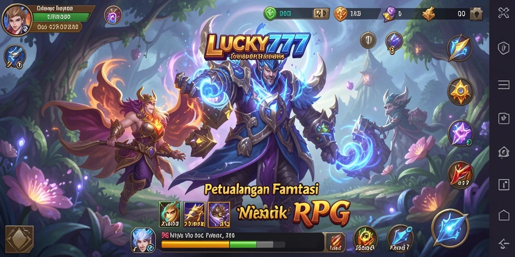 Tampilan menarik dari gameplay RPG LUCKY777 yang memukau.