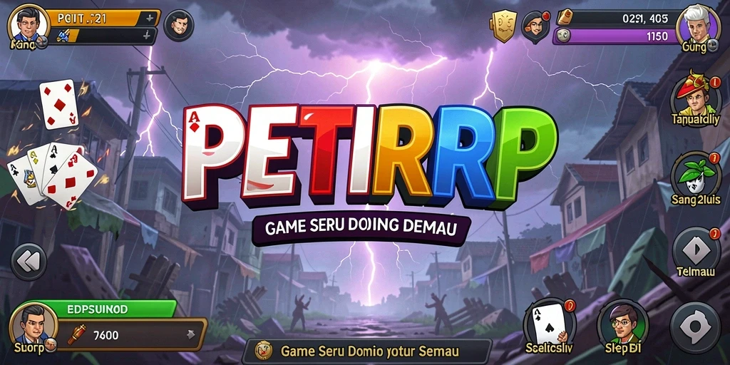 Tampilan menarik dari gameplay domino PETIRRP dengan grafis memukau.
