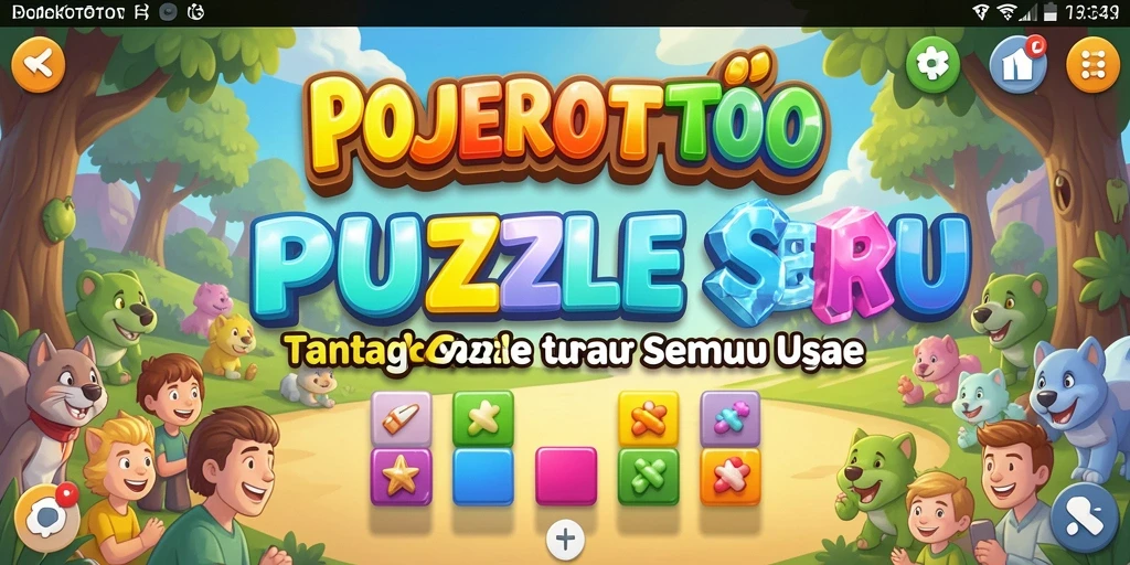 Screenshot gameplay <strong>POJEROTOTO</strong> menunjukkan tantangan puzzle yang mengasyikkan.