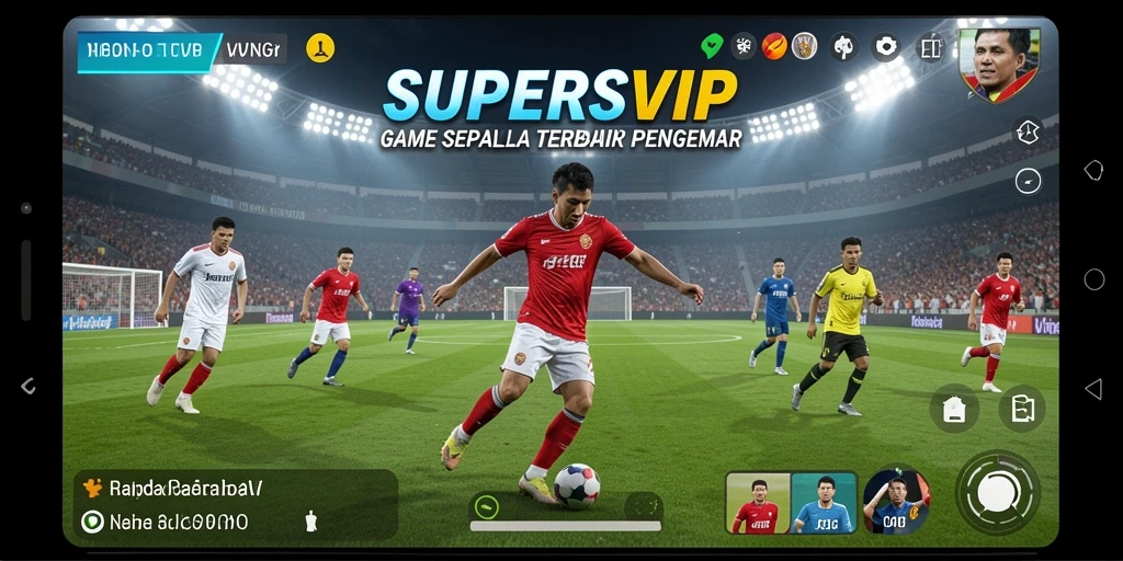 Tampilan gameplay <strong>SUPERSVIP</strong> yang memukau dengan aksi sepak bola yang mendebarkan.