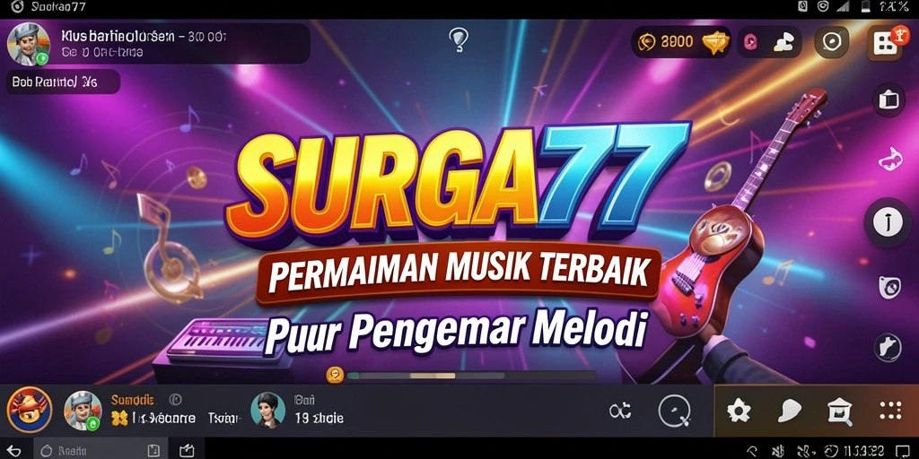 Tampilan gameplay <strong>SURGA77</strong> yang menarik dengan berbagai pilihan lagu.