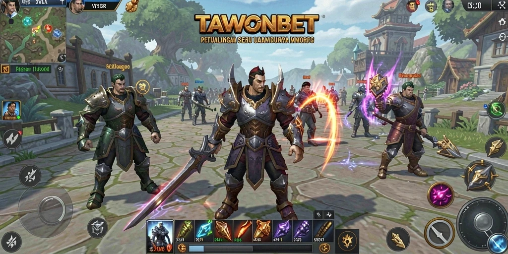Screenshot gameplay TAWONBET yang menampilkan aksi pertempuran seru.