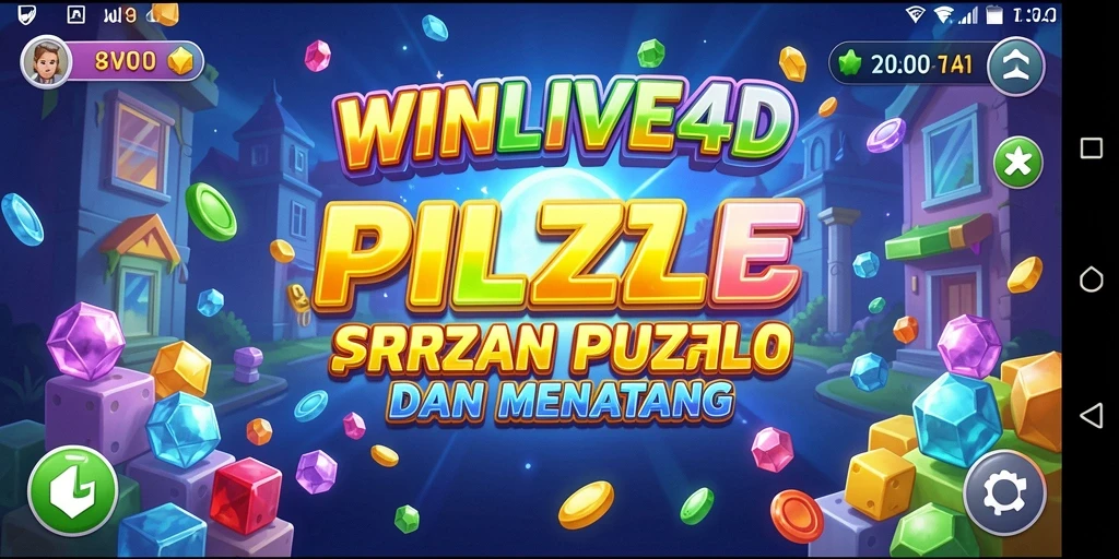 Screenshot gameplay WINLIVE4D yang menampilkan tantangan puzzle seru dan menarik.